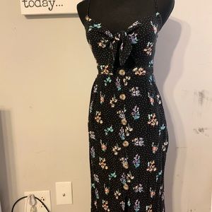 Black Floral Maxi Dress